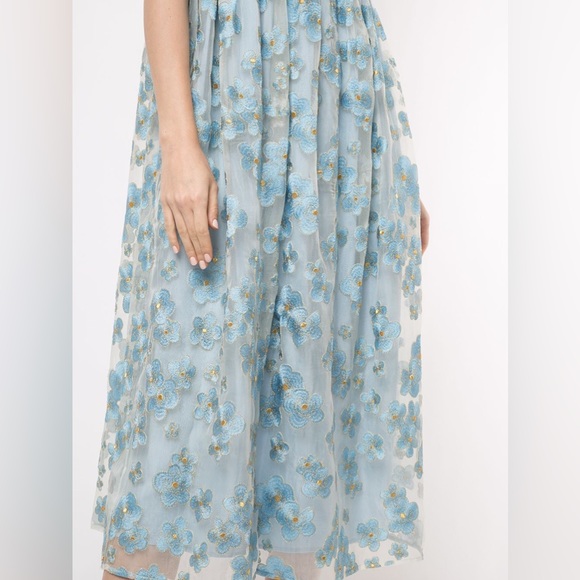 NWT Macgraw blubell organza floral dress - Picture 6 of 17